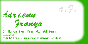 adrienn franyo business card